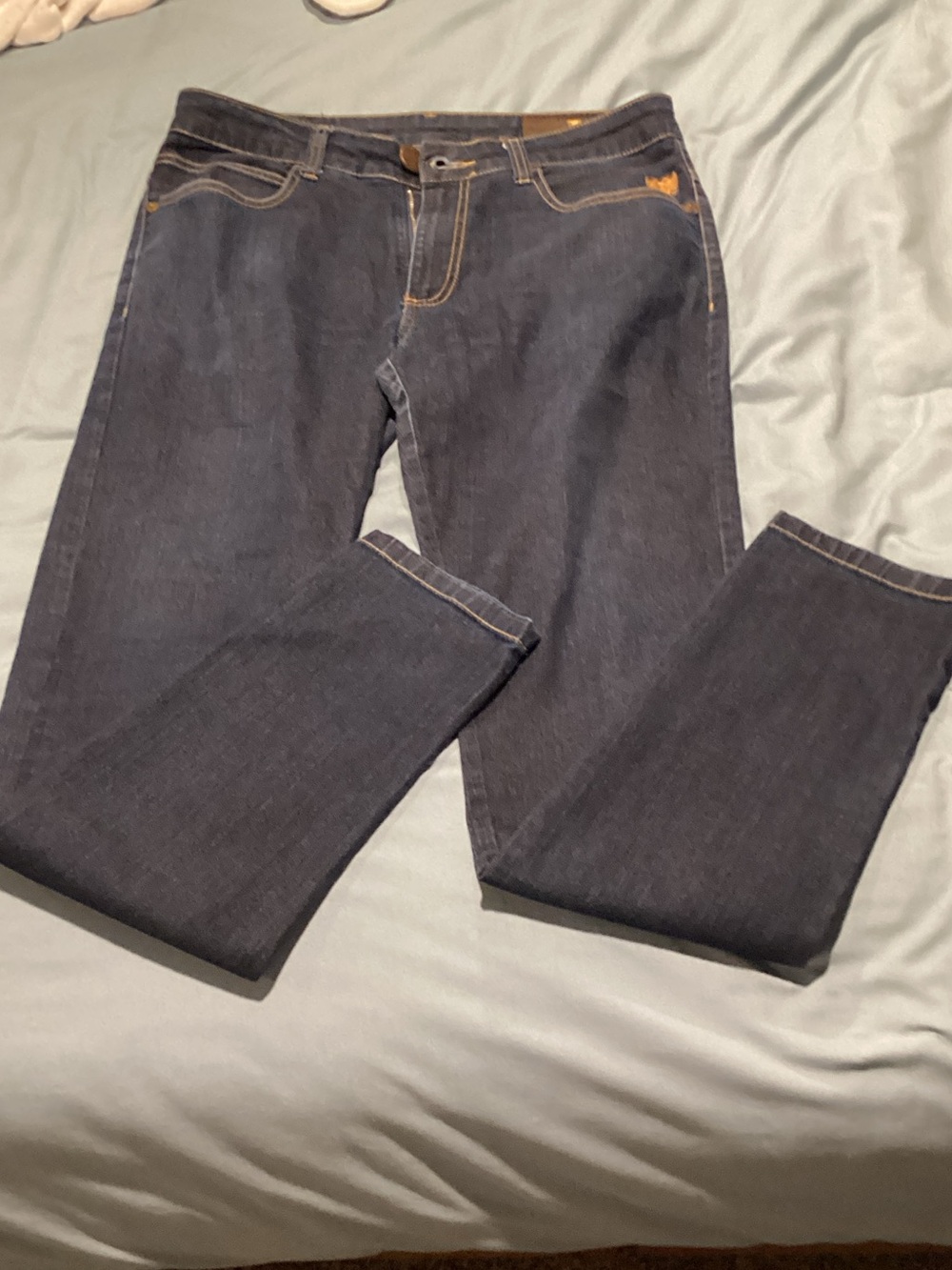 Cavalera Dark Wash Straight Leg Jeans - Dark Blue